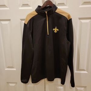 NFL team apparel New Orleans Saints 1/4 zip